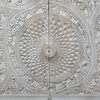 Ornate White Wash Engraved Four Door Sideboard - 10202 - Uneeka