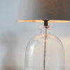 Hammered Clear Glass Table Lamp with Grey Shade 106274 Uneeka Lighting