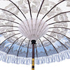 White Bali Sun Parasol With Pole Joint