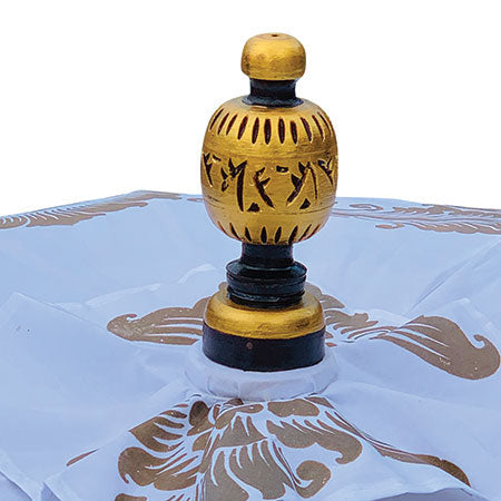 White Bali Sun Parasol With Pole Joint