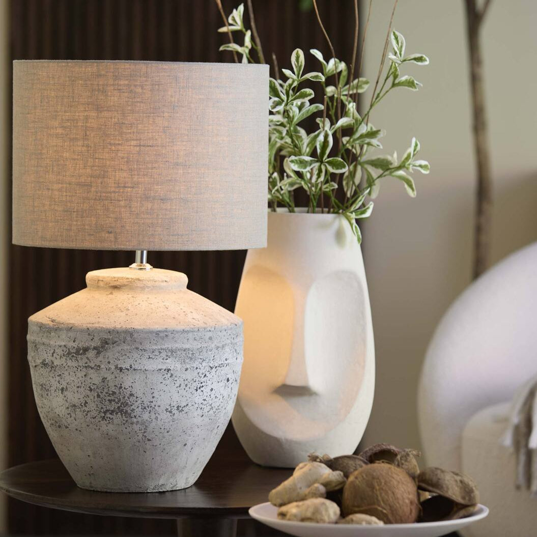 Antique Grey Table Lamp Base - 7503074 - Uneeka
