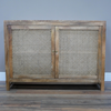 Acacia Wood & Rattan Cabinet - 8969 - Uneeka