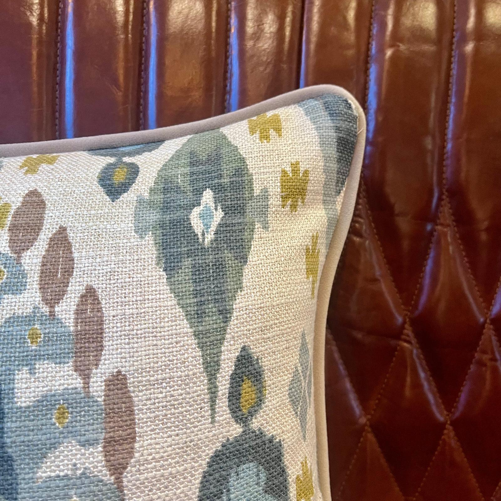 Blue & Cream Tribal Print Scatter Cushion - SCATTER CUSHION-TRIBAL - Uneeka