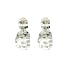 Hammered Disc Drop Stud Earrings - CE-1808-SL - Uneeka
