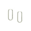 Long Oval Clip Earrings - CE-4091-SL - Uneeka