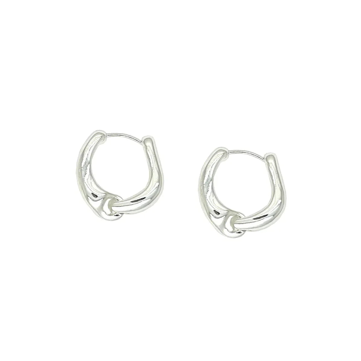 Knotted Hoop Clip Earrings - CE-4093-SL - Uneeka