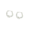 Knotted Hoop Clip Earrings - CE-4093-SL - Uneeka