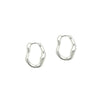 Organic Shaped Hoop Clip Earrings - CE-6100-SL - Uneeka