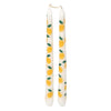 Pack Of 2 Lemon Patterned Dinner Candle - CSHOP-CNDL-TPR-LEM - Uneeka