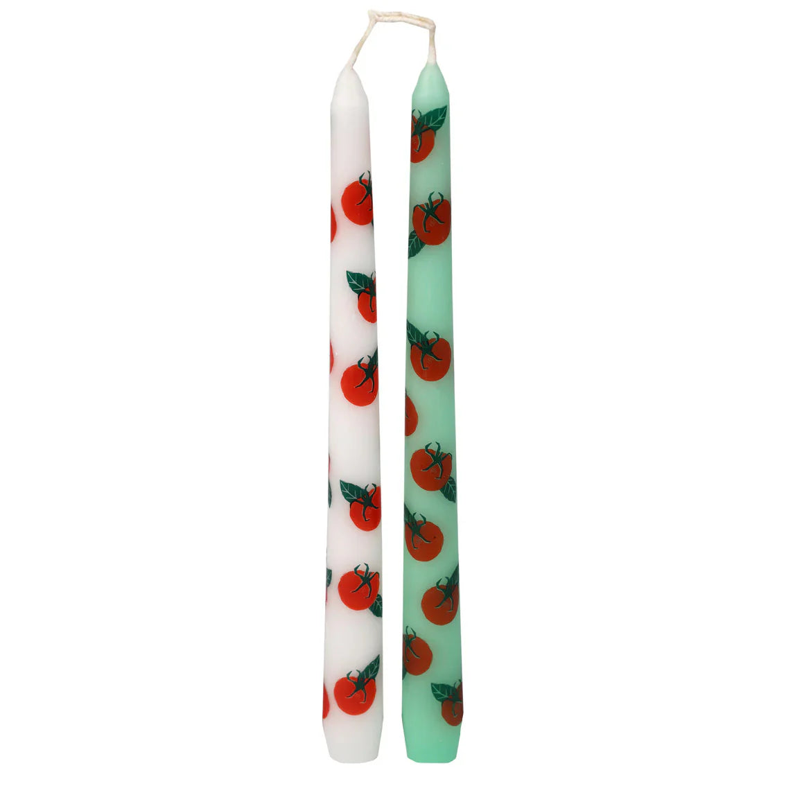 Pack Of 2 Tomato Patterned Dinner Candle - CSHOP-CNDL-TPR-TOM - Uneeka