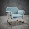 Charlie Velvet Occasional Chair - Sky Blue at Uneeka