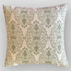 Green Delicate Floral Repeat Print Cushion - Amicus, olive cushion - Uneeka