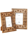 Hand Carved Aztec Photo Frame 5" x 7", 6" x 4"