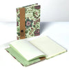 Handmade Pale Green Dahlia A5 Notebook - Recycled Cotton Paper - Uneeka