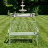 Light Green Ornate Outdoor Bench - 7390 - Uneeka