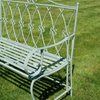 Light Green Ornate Outdoor Bench - 7390 - Uneeka
