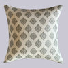 Light Green & Cream Jacquard Print Cushion - Metropolitan Eucalyptus Uneeka