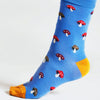 Mushroom Pattern Bamboo Socks - SPW997 - Light Blue - Uneeka