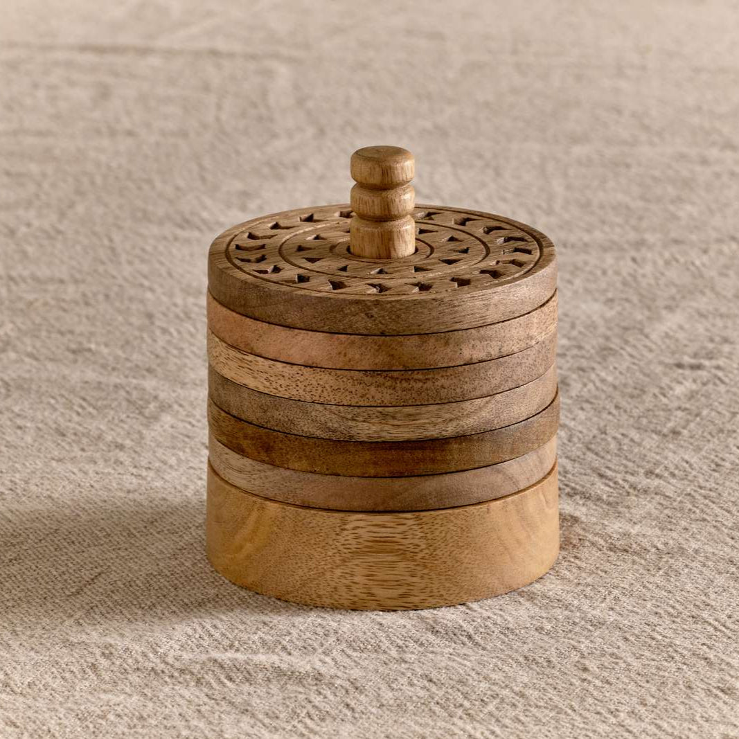 Nkuku Anali Set Of 6 Etched Coasters - AM5801 - Nkuku at Uneeka