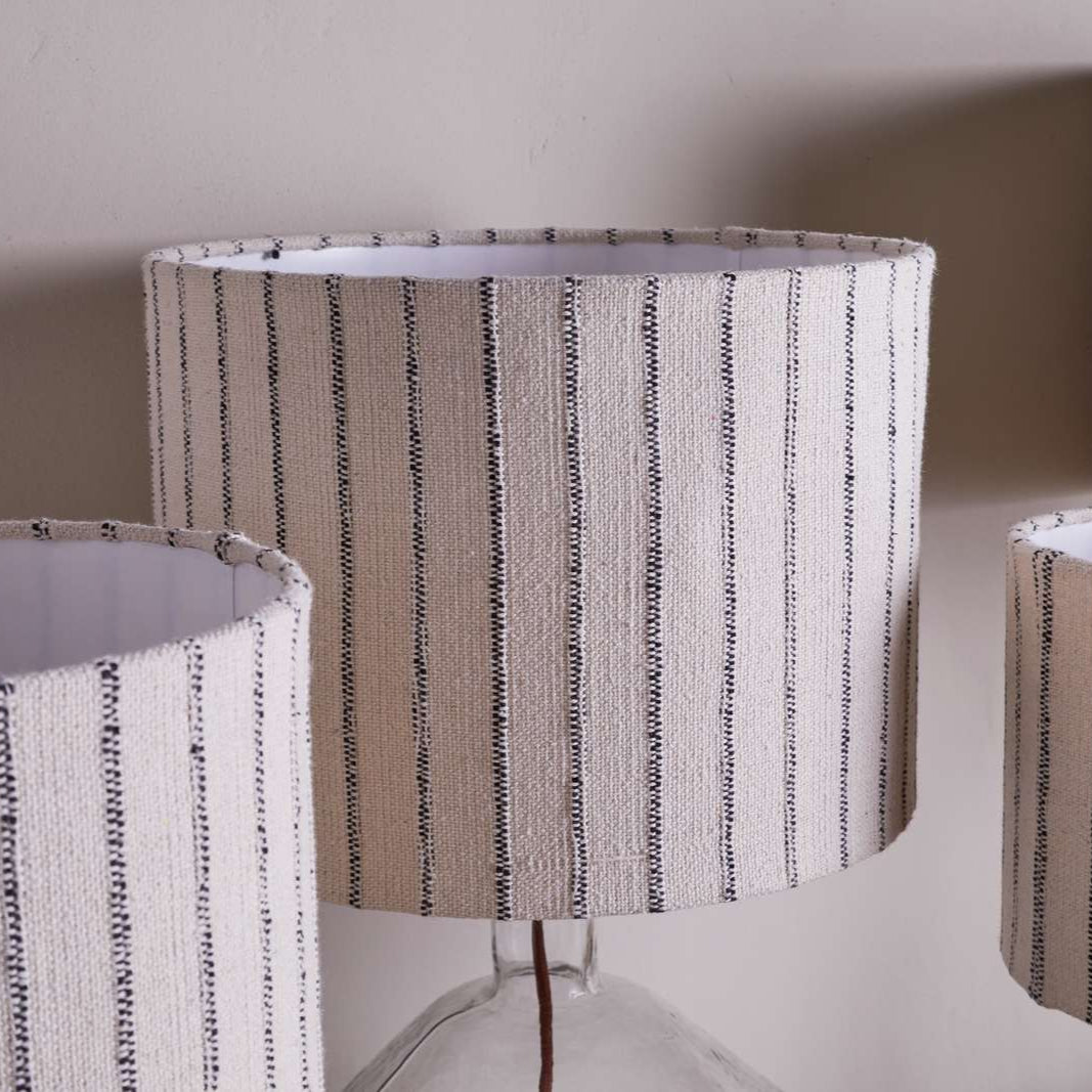 Nkuku Sanja Cotton Stripe Lampshade - SL4701 - SL4702 - Nkuku at Uneeka