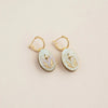 Oval Celestial Seaweed Hoops - Gold Etchings - Uneeka