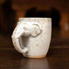 Speckled White Elephant Handle Glazed Mug - EM108 - Uneeka