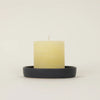 St Eval Charcoal Ceramic Candle Plate - F01019 - Uneeka
