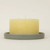 St Eval Sage Ceramic Candle Plate -  F01020 - Uneeka