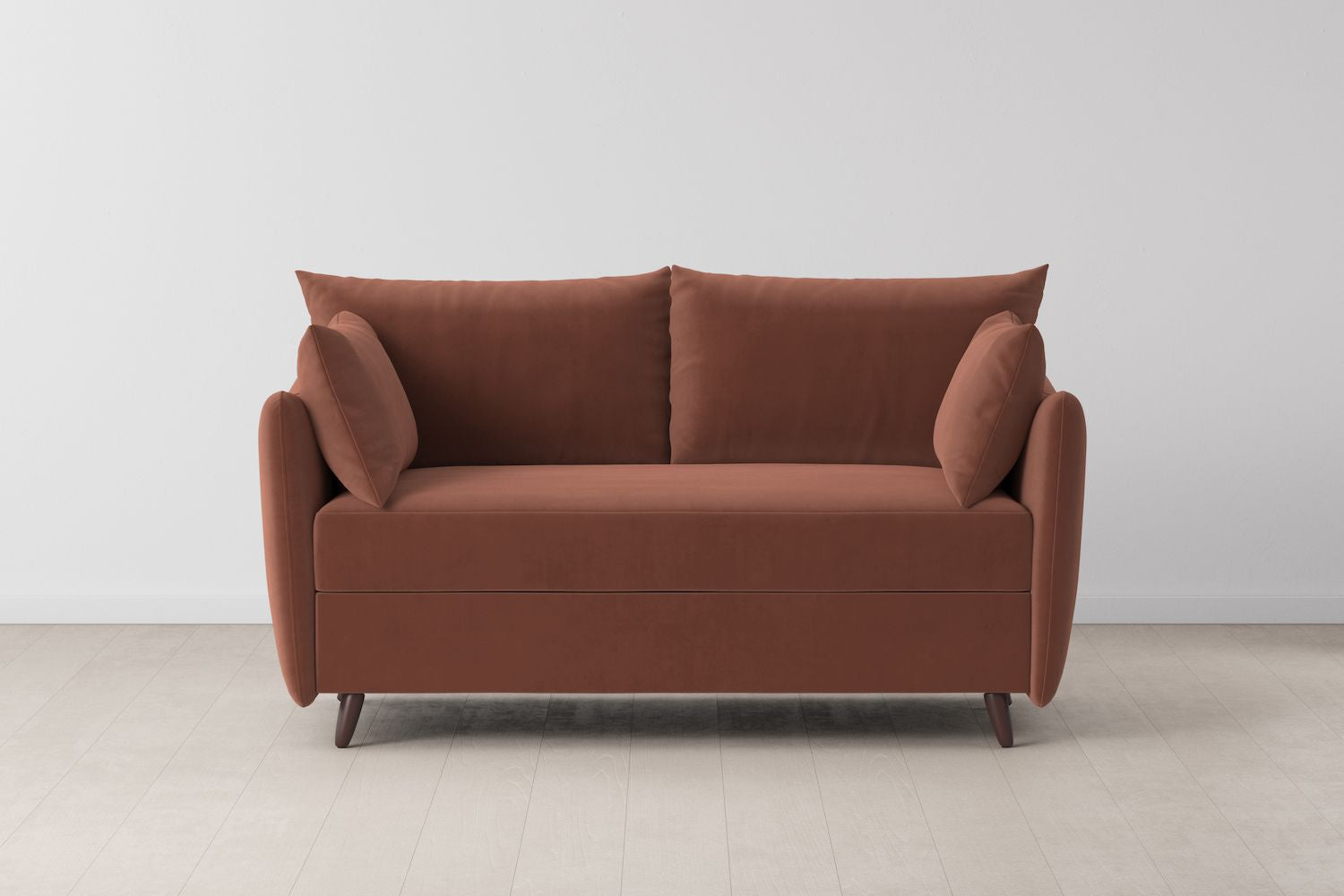 Swyft Model 08 2 Seater Sofa Bed - Made To Order -Brick Velvet - Uneeka