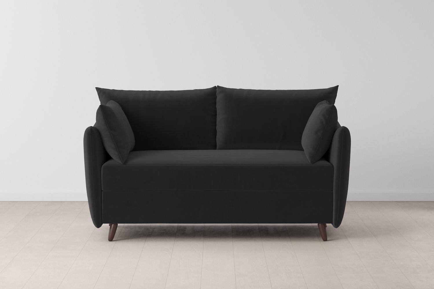 Swyft Model 08 2 Seater Sofa Bed - Made To Order - Charcoal Velvet - Uneeka