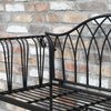Black Metal Ornate Outdoor Bench - 9410 - Uneeka