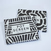 Abstract Pattern Wooden Black & White Pot Screen - WPSS - Uneeka