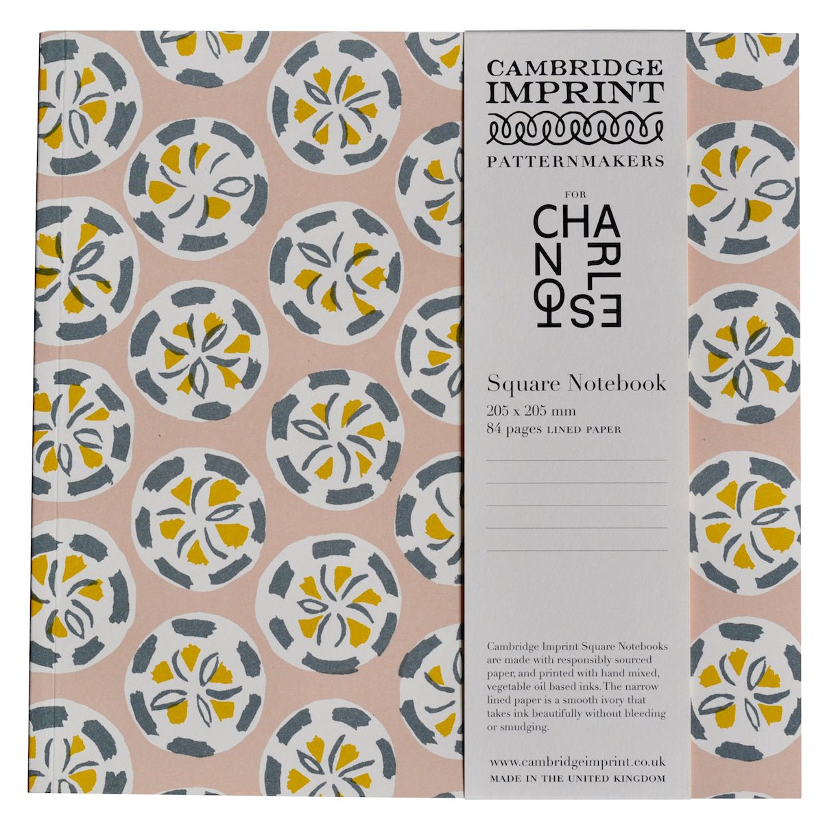 Abstract Roundel Lined Paper Square Notebook - SQN CHS roundel - Uneeka