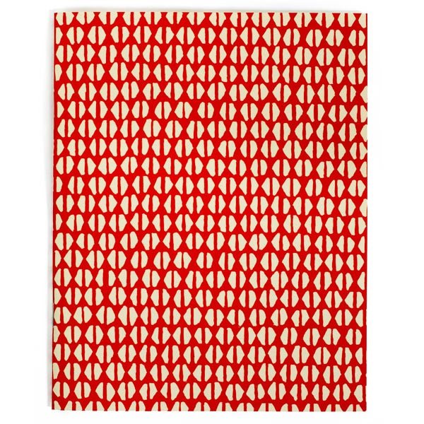 Abstract Triangle Red Plain Paper Slim Exercise Book - EXB YOYO tomato - Uneeka