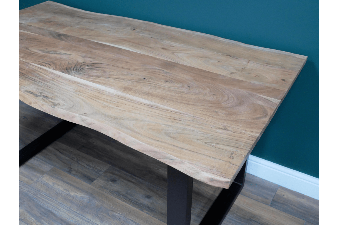 Acacia Wood Living Edge Dining Table - 8183 - Uneeka