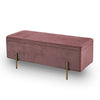 Alexia Velvet Ottoman - LOLAPINK - Uneeka