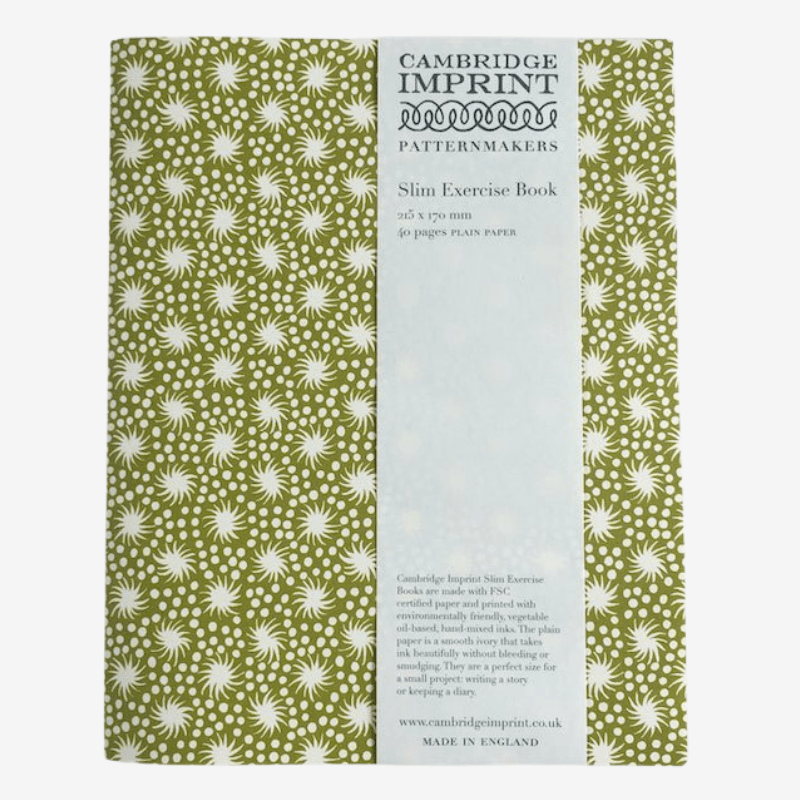 Animalcules Plain Paper Slim Exercise Book - EXB ANI Bawden Green - Uneeka