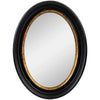 Antique Black & Gold Oval Convex Mirror - S20653 - Uneeka