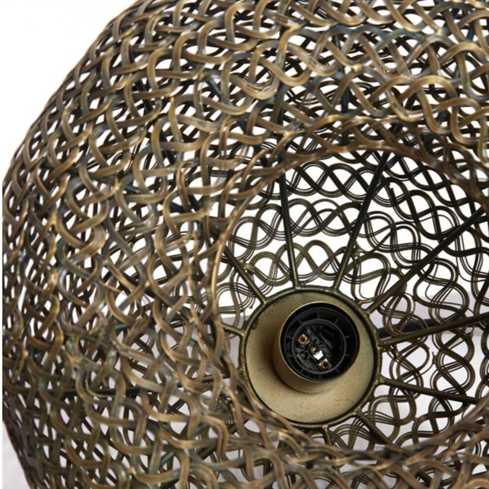 Antique Bronze Braided Metal Hanging Light - 2970118 - Uneeka