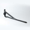 Antique Iron Long Shelf Bracket with Plain Lugs - 70.070C.AI.360 - Uneeka