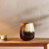 Ariyah Multi Tone Brown & White Glass Vase* - AV0301 - Uneeka