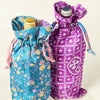 Assorted Colour Recycled Sari Bottle Gift Bag - BOB2 - Uneeka