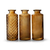 Assorted Pattern Mini Cedar Brown Bottle Vases - CV01079 - Uneeka