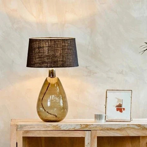 Baba Green Smoke Glass Lamp Base - BL6001 - Uneeka