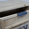 Bamboo Effect Two Drawer Wooden Bedside Cabinet - 9044 - Uneeka