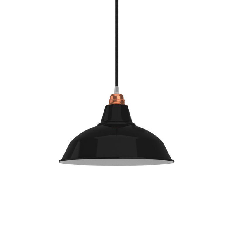 Bistrot Lampshade with E27 Fitting in Black - KPAM10VNL - Uneeka