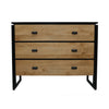 Black Metal Frame Wooden Chest of Drawers - M2161 - Uneeka