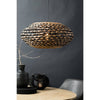 Black & Natural Rattan Hanging Light - 2936512 - Uneeka