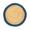 Block Colour Border Jute Circular Placemat - CPMJFB - Uneeka