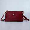 Block Colour Faux Leather Clutch Bag - 23342 - Red - Uneeka